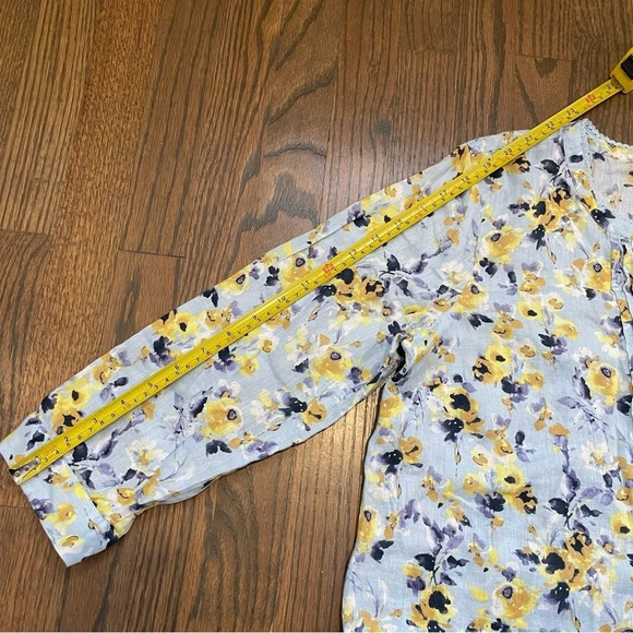 J. Jill love linen pintucked print tunic top Small - Picture 7 of 10